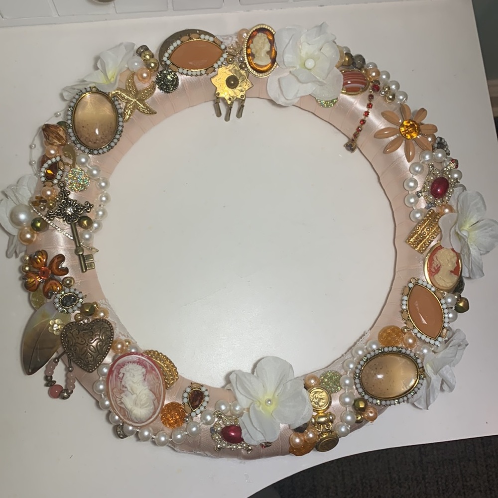 Cameo Jewelry Wreath Handmade